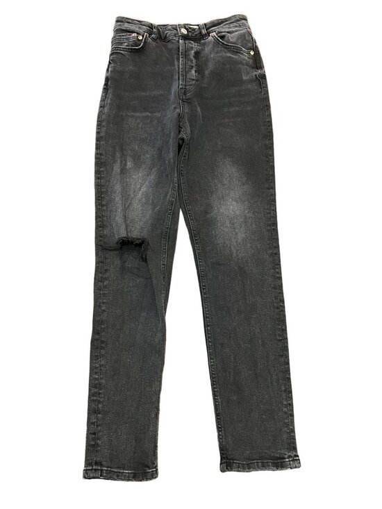 We The Free Denim - We The Free People Zuri Mom Jeans Black Dusty Roads Button Fly High Rise 27